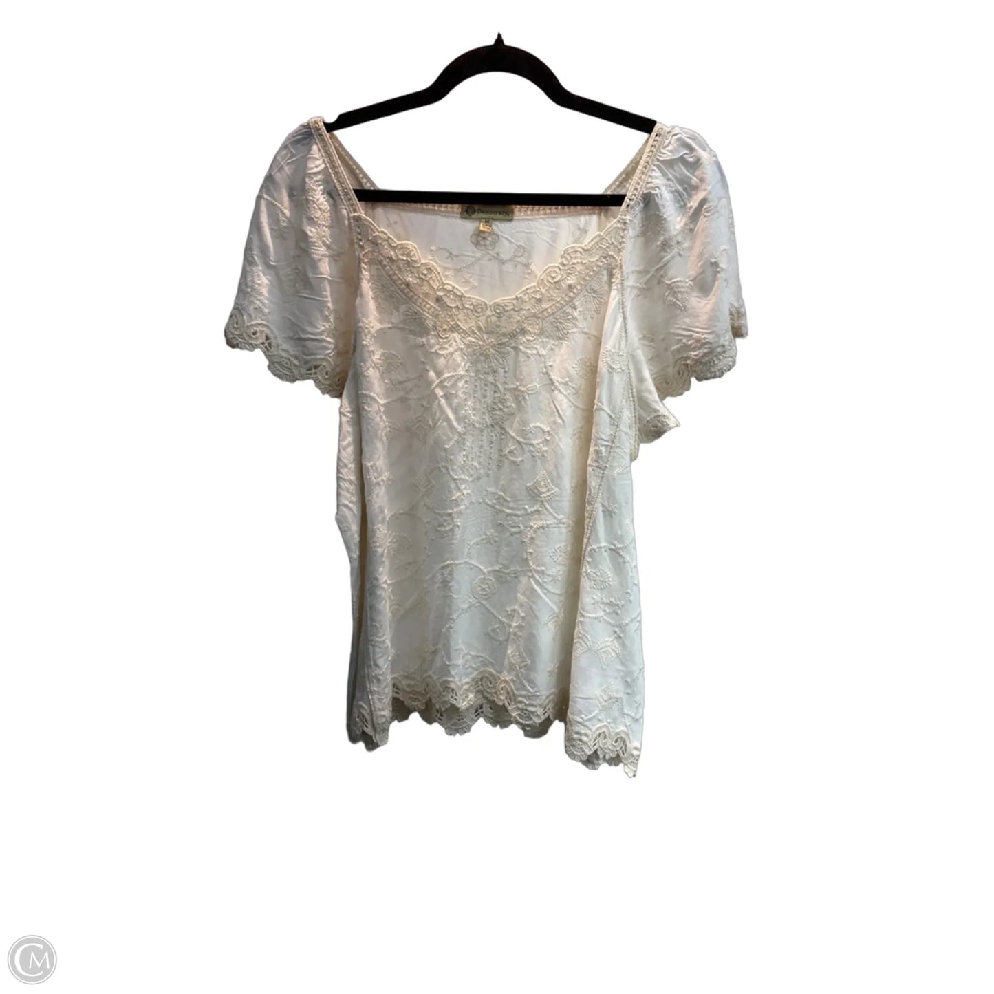 Top Short Sleeve By Democracy In Cream, Size: M