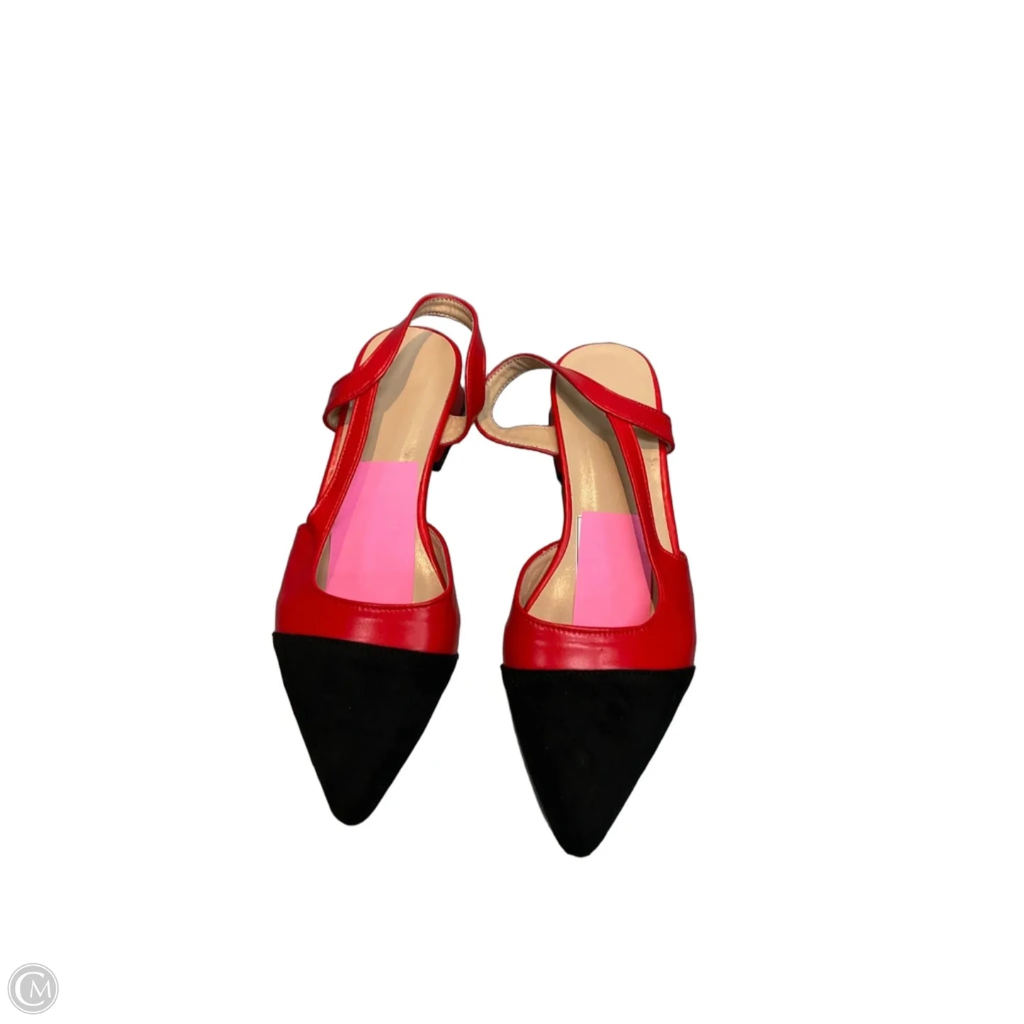 Shoes Flats By Clothes Mentor In Black & Red, Size: 6.5