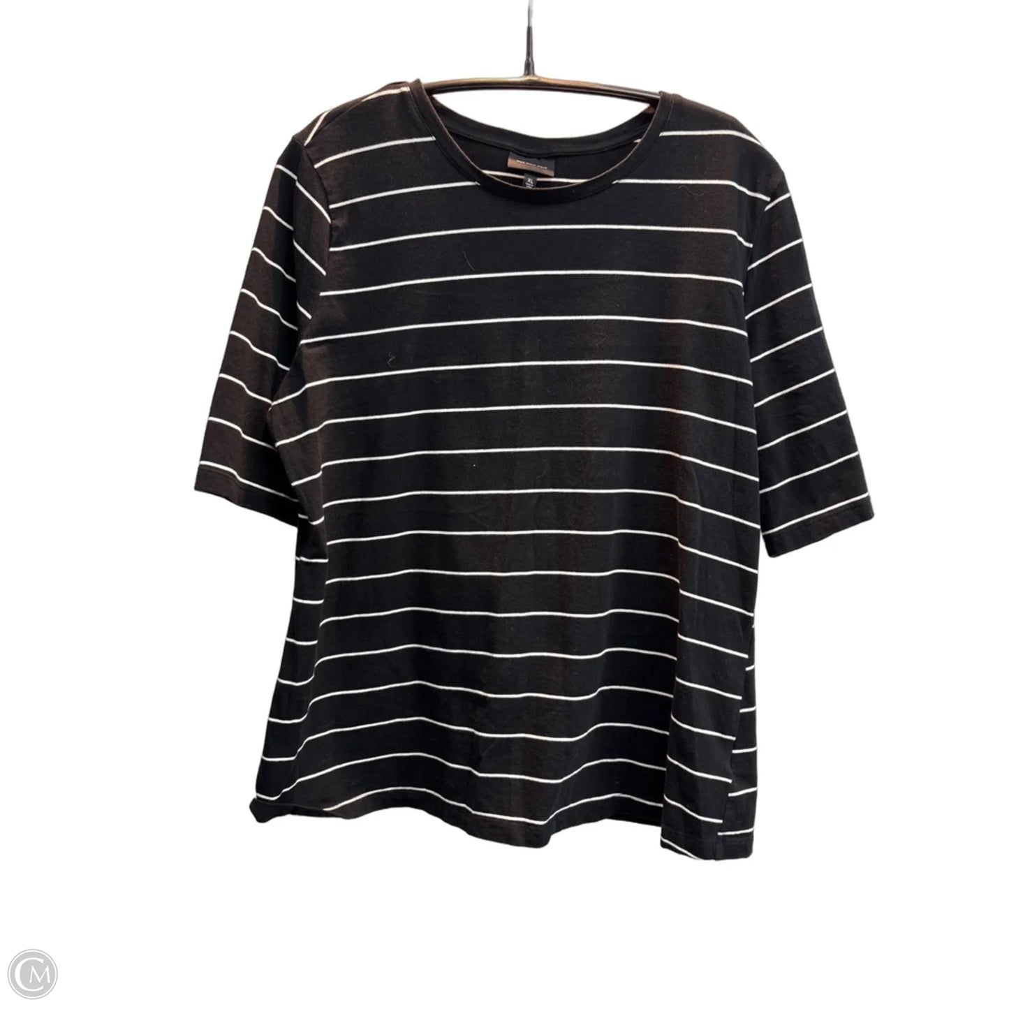 Top Short Sleeve Basic By Who What Wear In Striped Pattern, Size: Xl