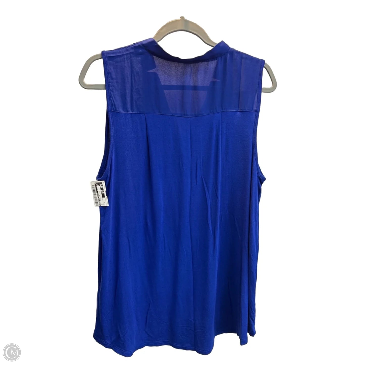Top Sleeveless By Cable And Gauge In Blue, Size: L