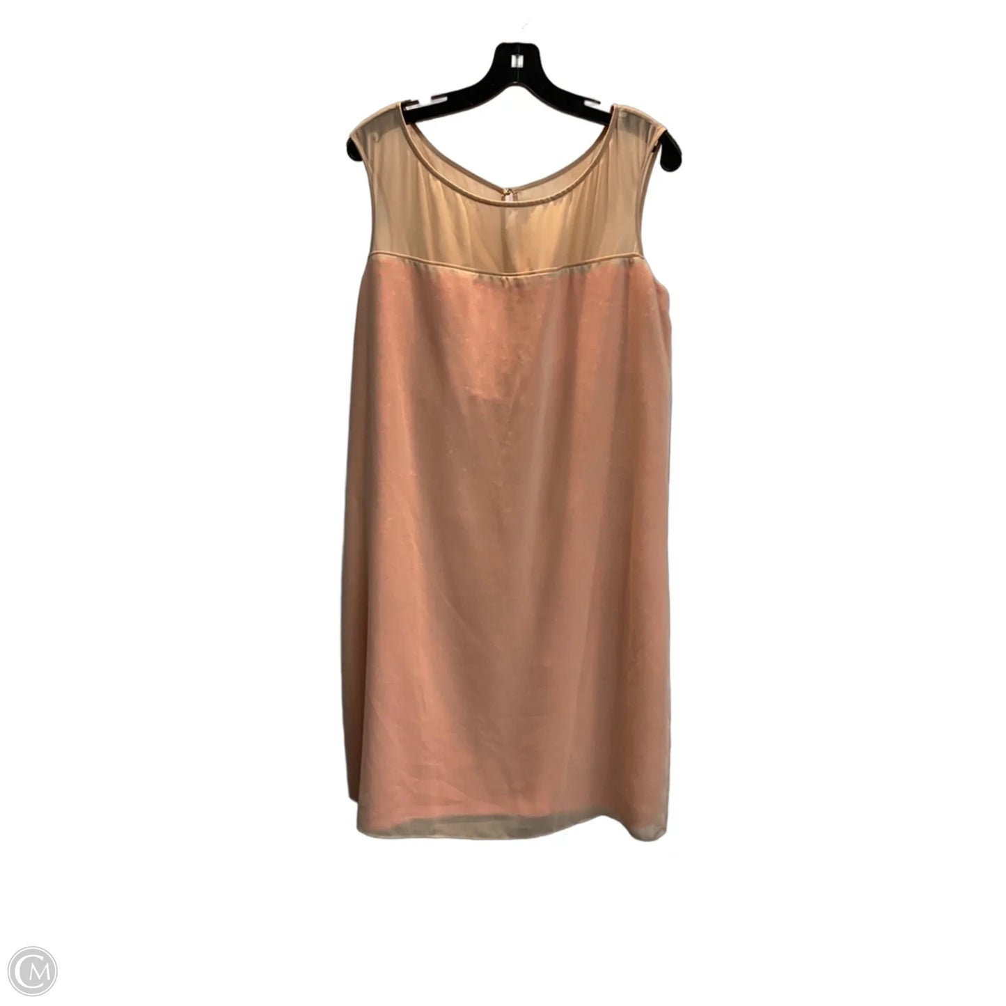 Dress Party Midi By Vince Camuto In Pink & Tan, Size: L