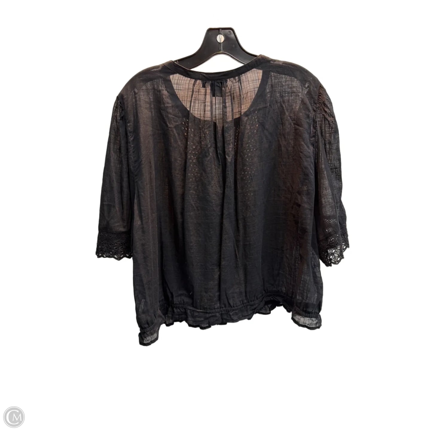 Top Short Sleeve By Gap In Black, Size: Xl