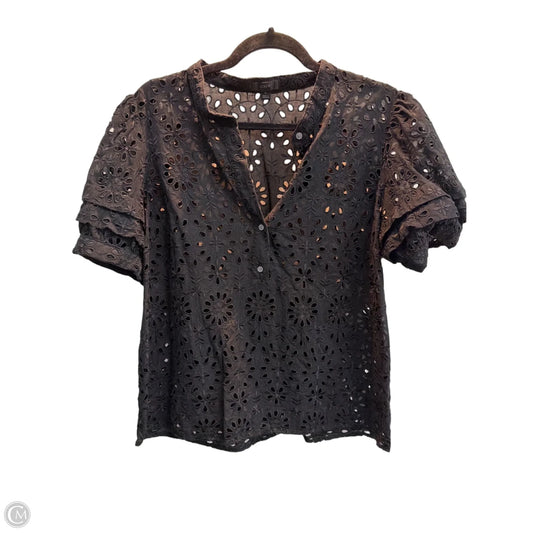 Top Short Sleeve By J. Crew In Black, Size: L