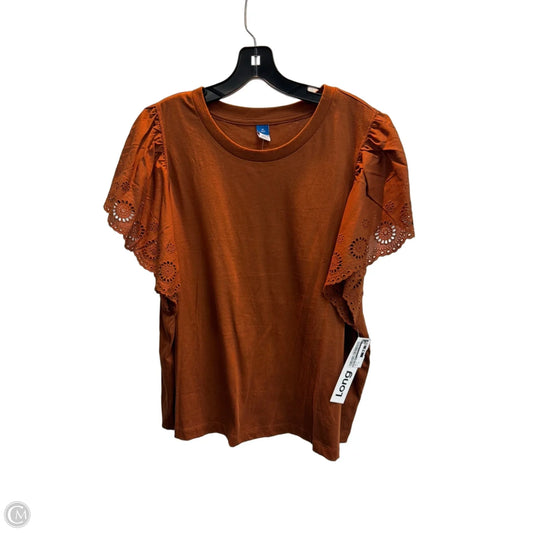 Top Short Sleeve Basic By Old Navy In Brown, Size: Xl
