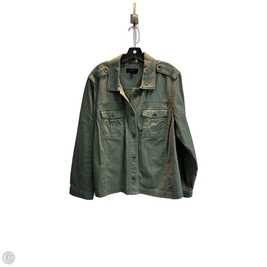 Jacket Denim By Talbots In Green, Size: 2x