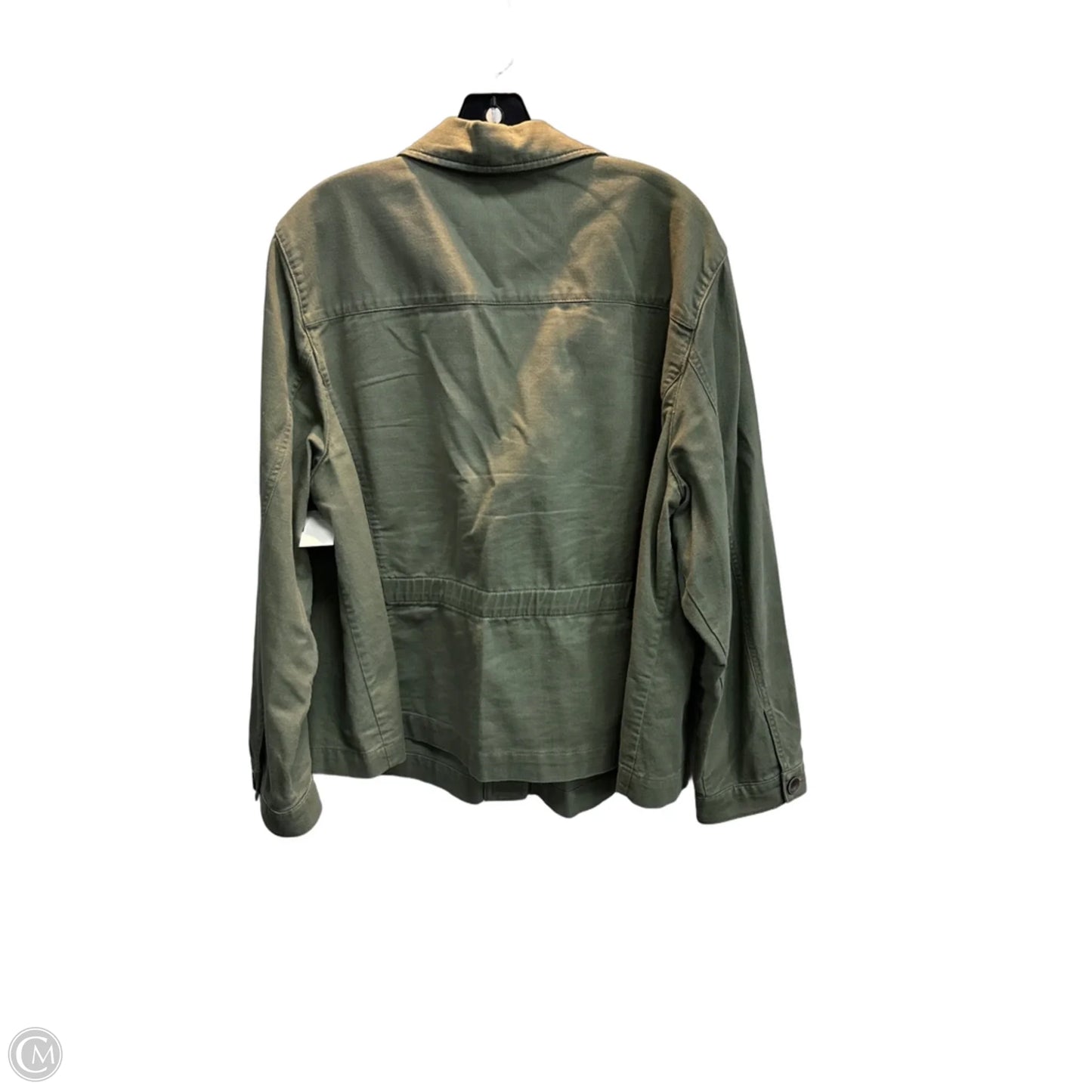 Jacket Denim By Talbots In Green, Size: 2x