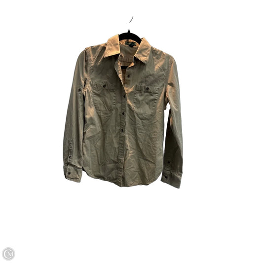 Top Long Sleeve By Lauren By Ralph Lauren In Tan, Size: Xs