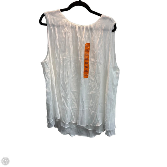 Top Sleeveless By Cristina In White, Size: Xxl
