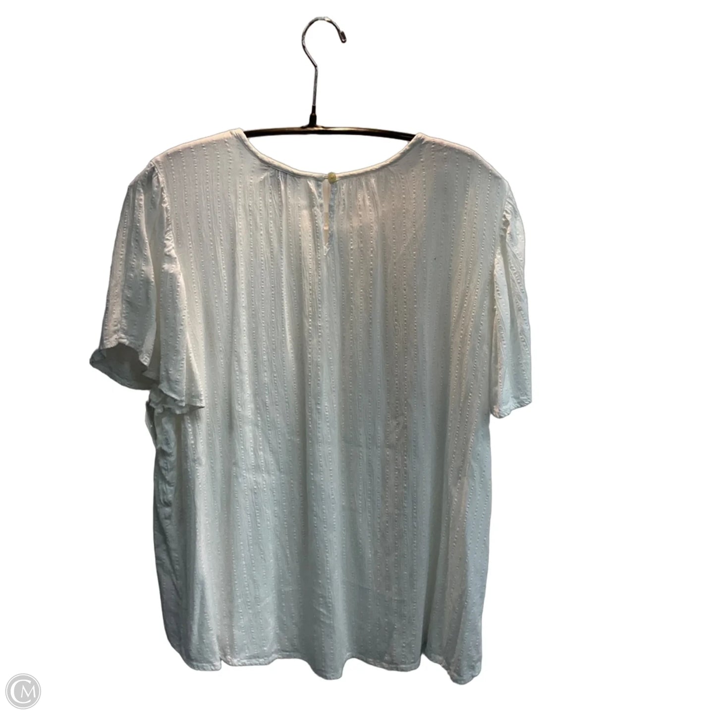 Top Short Sleeve By Knox Rose In White, Size: Xl