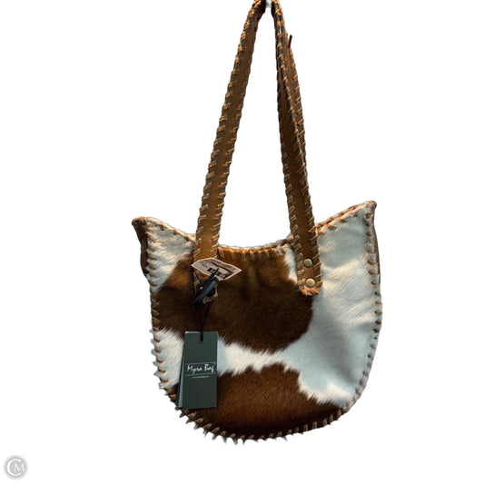 Handbag Leather By Myra, Size: Medium