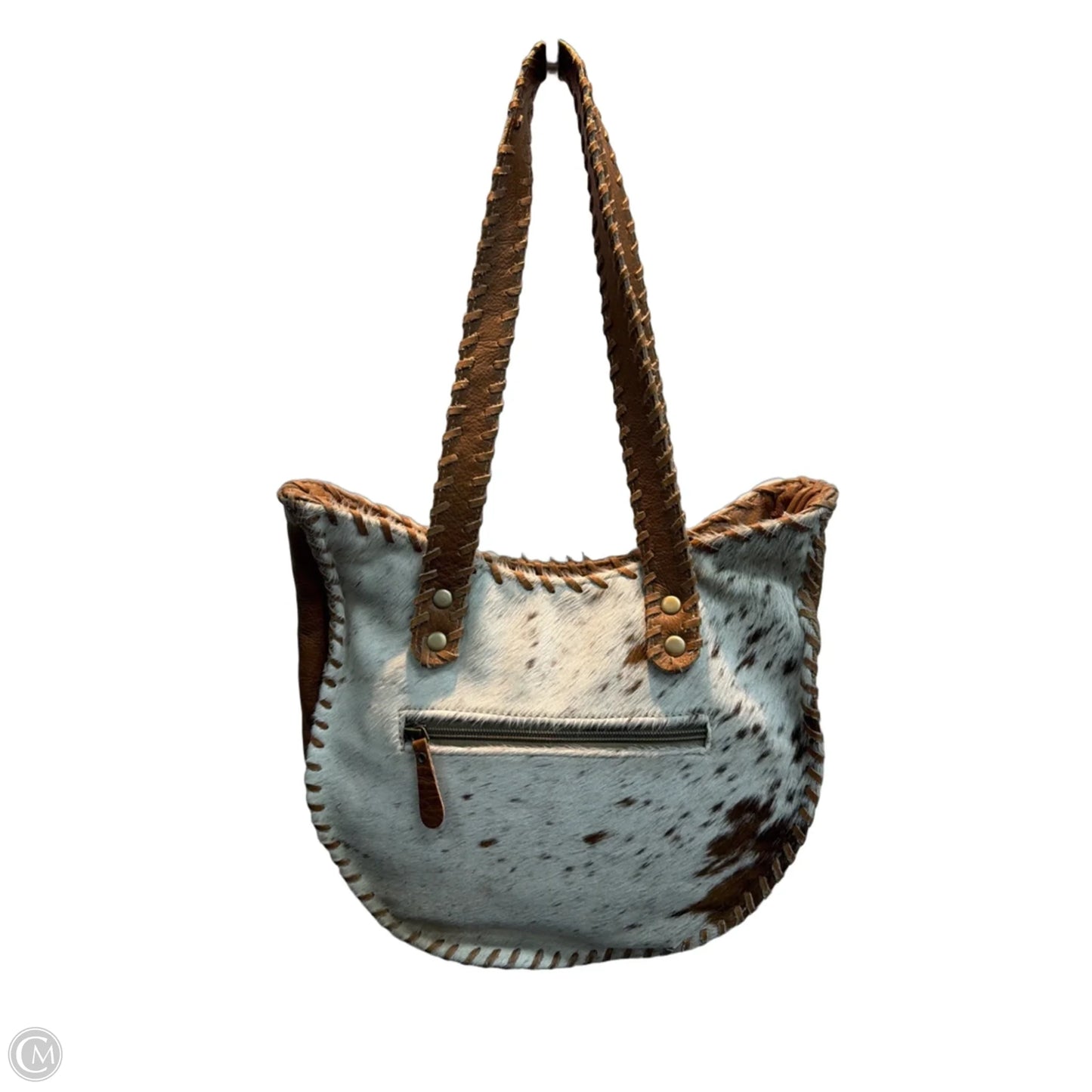 Handbag Leather By Myra, Size: Medium