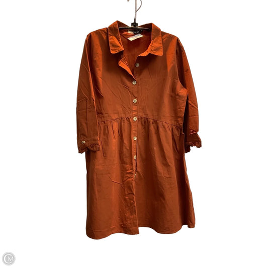 Dress Casual Midi By Allegra K In Orange, Size: M