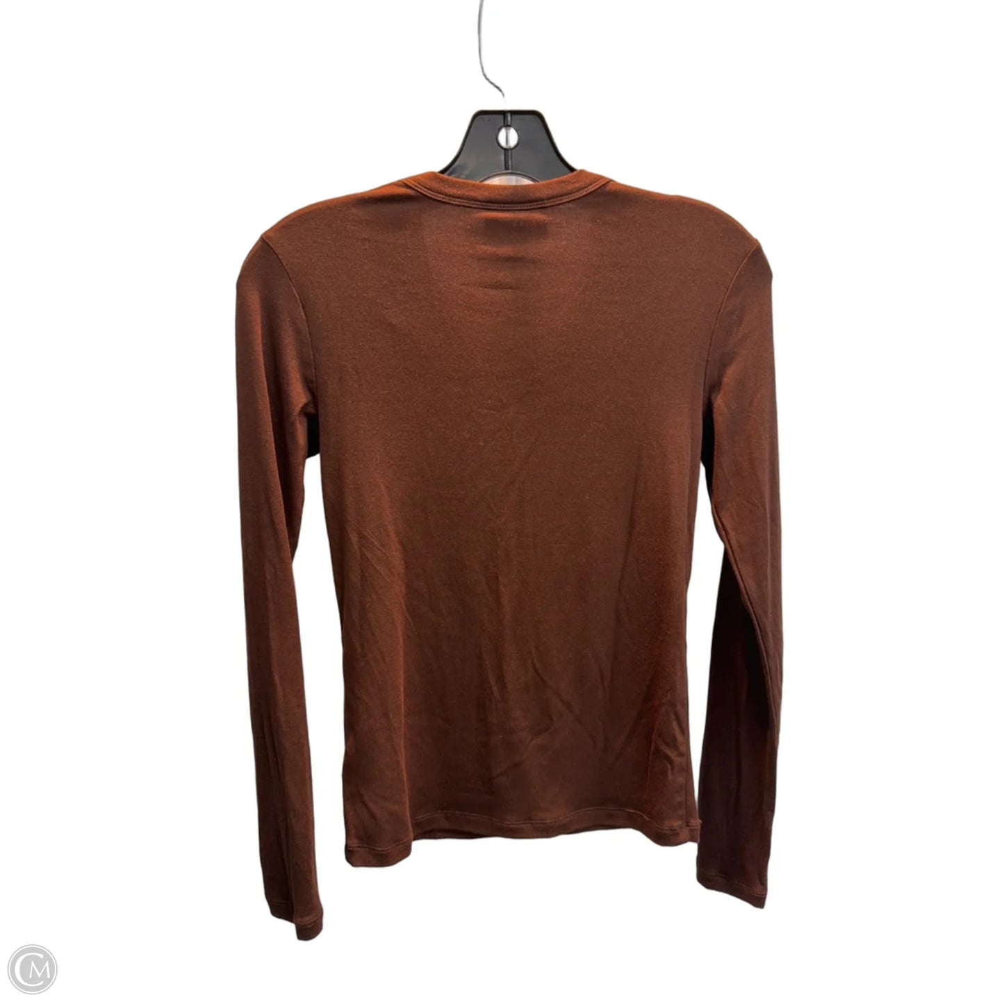 Top Long Sleeve Basic By Universal Thread In Brown, Size: S