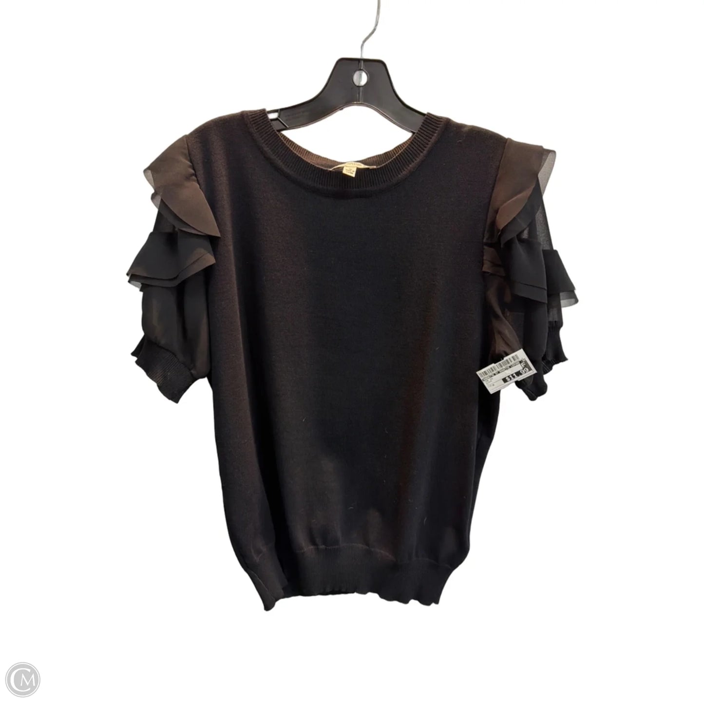 Top Short Sleeve By Nanette By Nanette Lepore In Black, Size: M