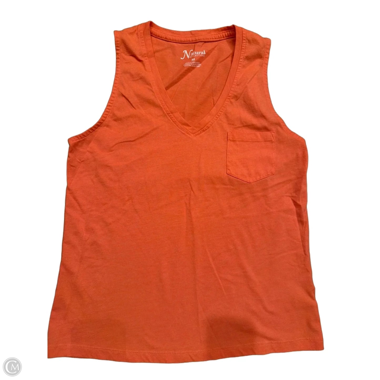 Top Sleeveless Basic By Natural Reflections In Orange, Size: M