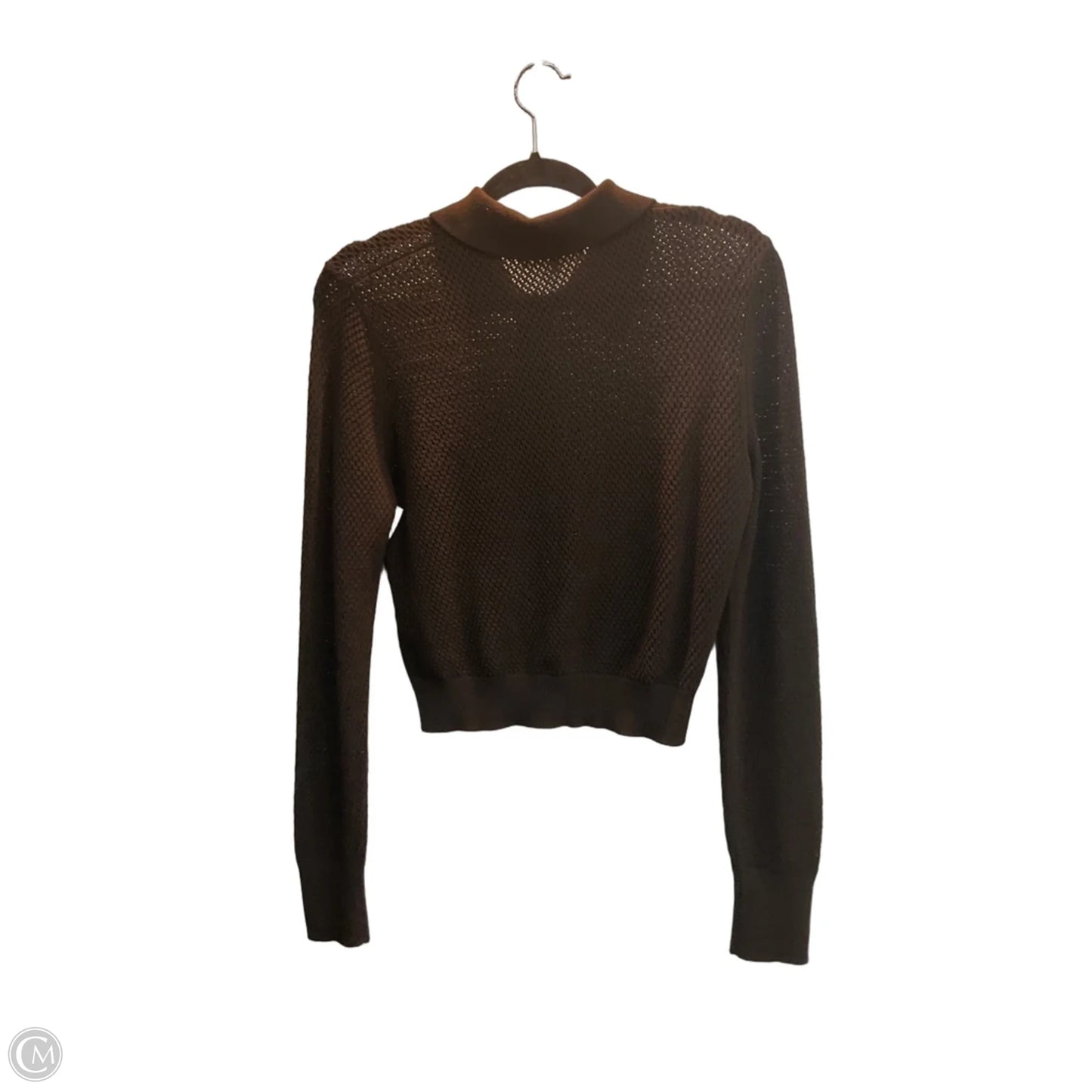 Top Long Sleeve By Frame In Brown, Size: M
