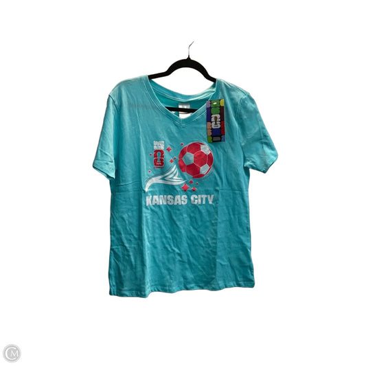 Top Short Sleeve Basic By Clothes Mentor In Multi-colored, Size: L