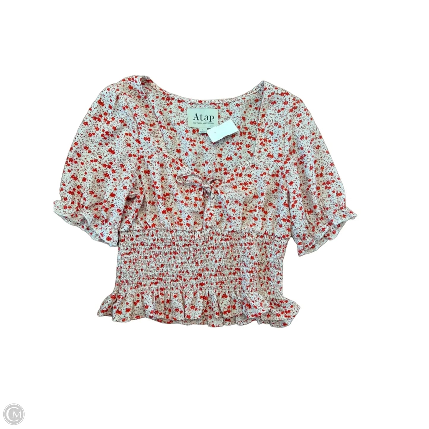 Blouse Short Sleeve By Clothes Mentor In Pink, Size: L