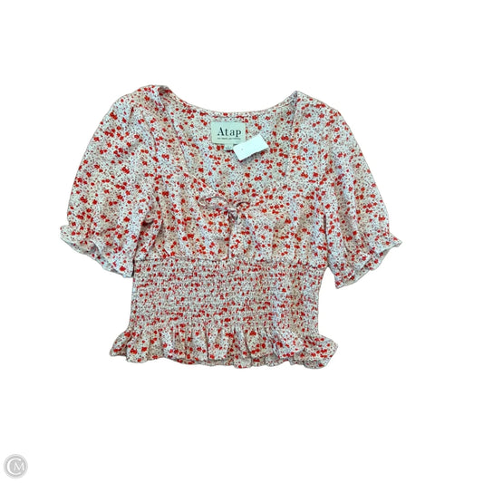 Blouse Short Sleeve By Clothes Mentor In Pink, Size: L