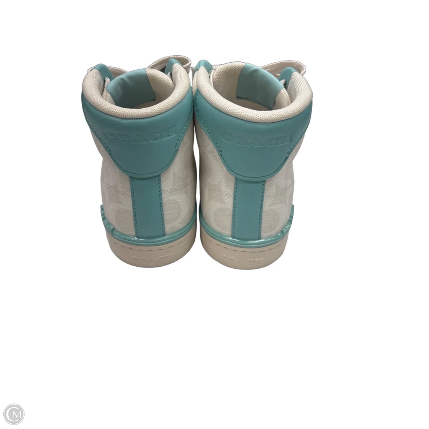 Shoes Designer By Coach In Blue & White, Size: 9