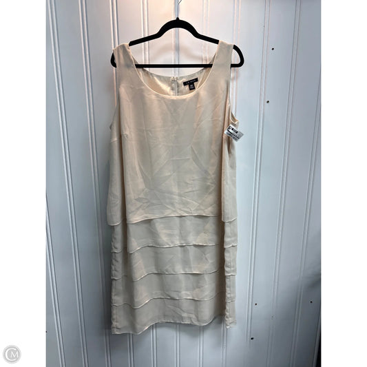 Dress Party Midi By Clothes Mentor In Taupe, Size: 1x