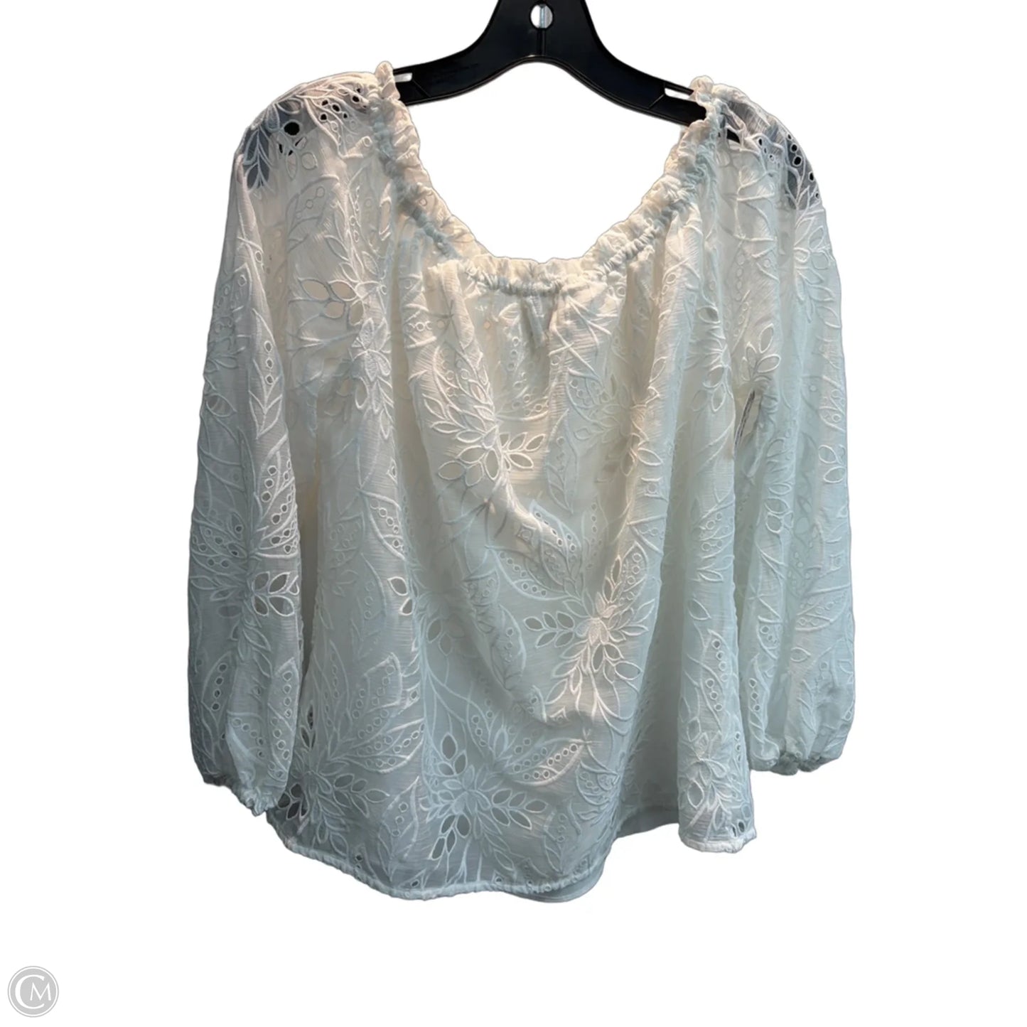 Blouse Long Sleeve By White House Black Market In White, Size: S