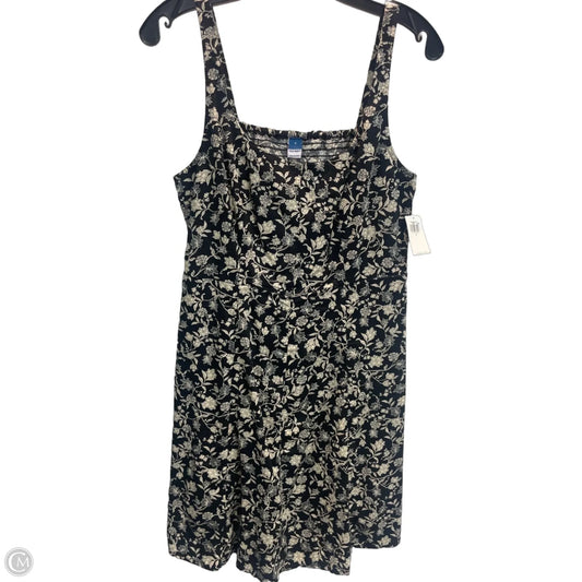 Dress Casual Midi By Old Navy In Black & Tan, Size: S