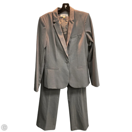 Pants Suit 2pc By Calvin Klein In Grey, Size: 6