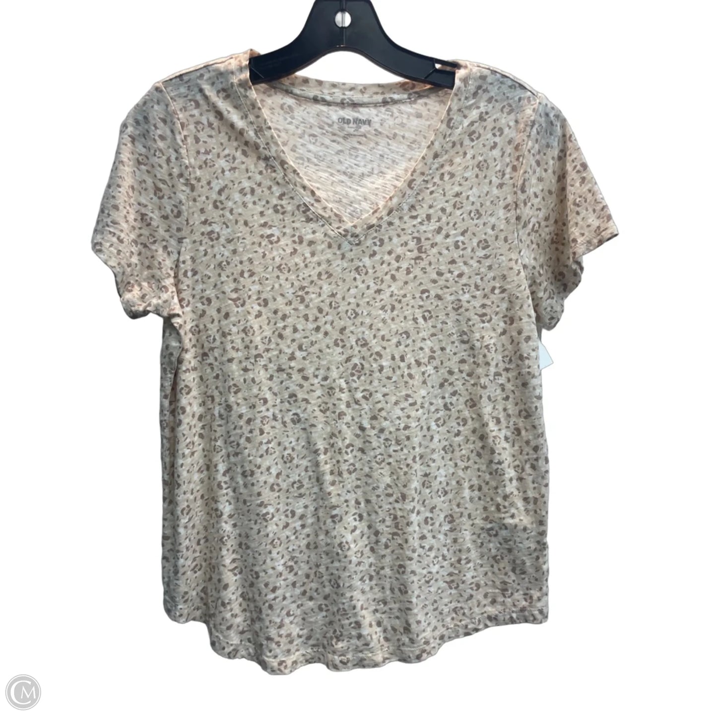 Top Short Sleeve Basic By Old Navy In Animal Print, Size: M