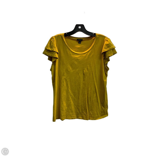 Top Short Sleeve By Ann Taylor In Yellow, Size: M
