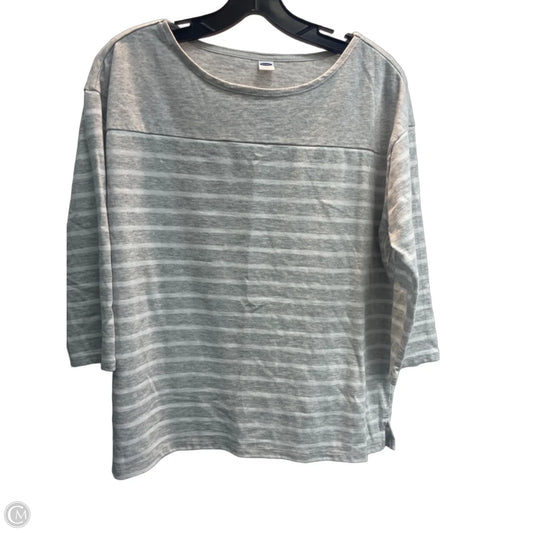 Top 3/4 Sleeve Basic By Old Navy In Grey, Size: S