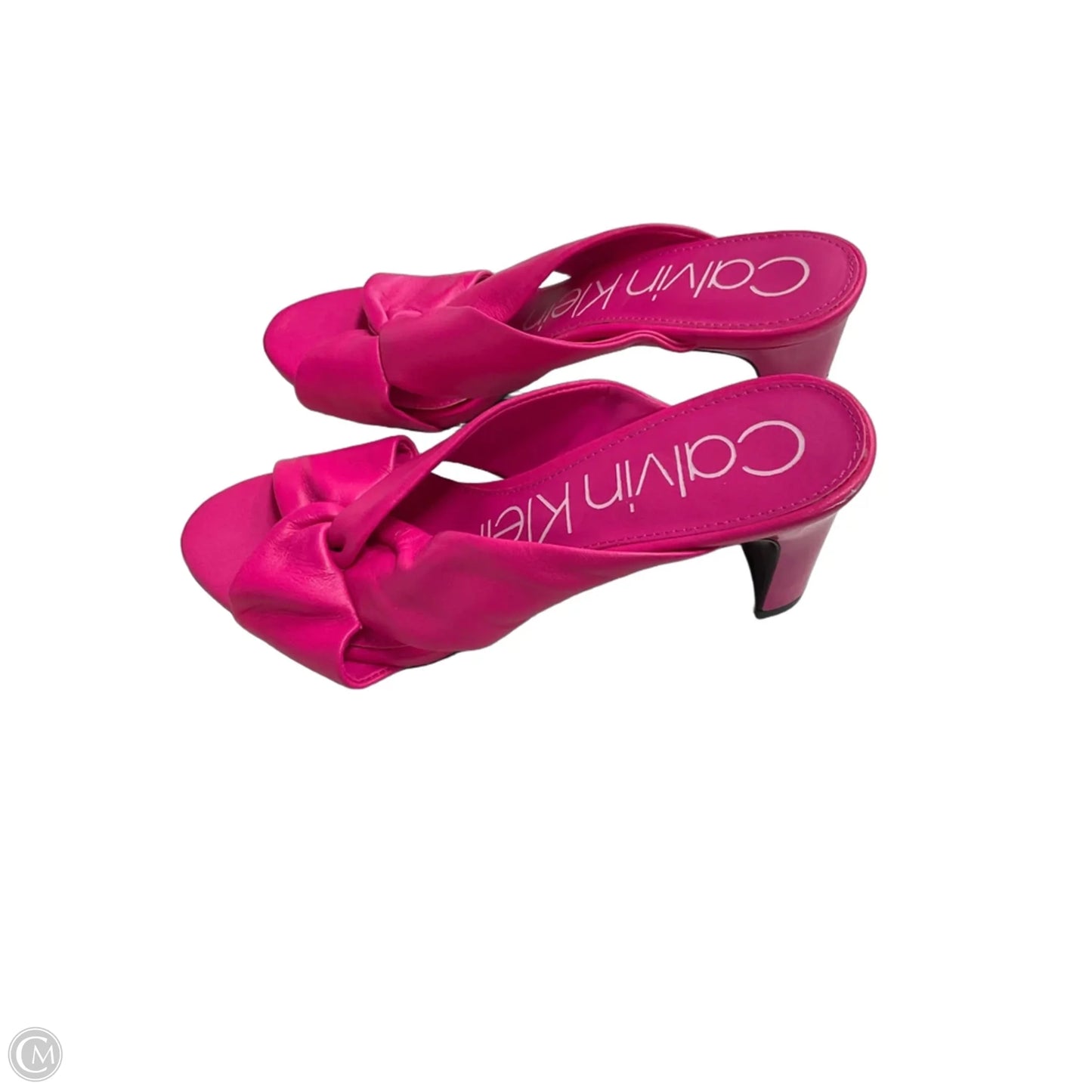 Sandals Heels Kitten By Calvin Klein In Pink, Size: 7