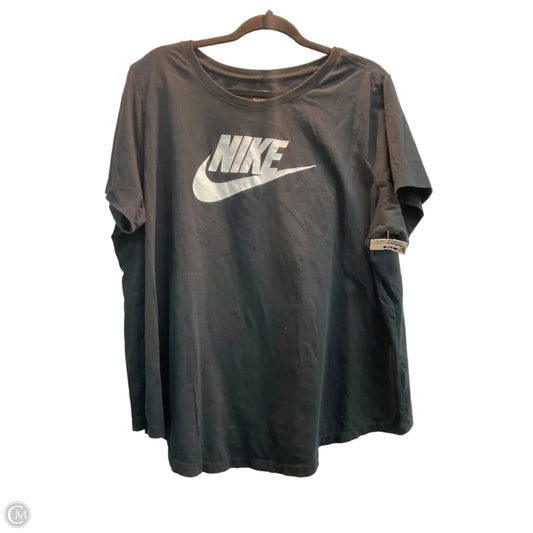 Top Short Sleeve By Nike Apparel In Black, Size: 3x
