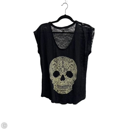 Top Short Sleeve By Express In Black, Size: M