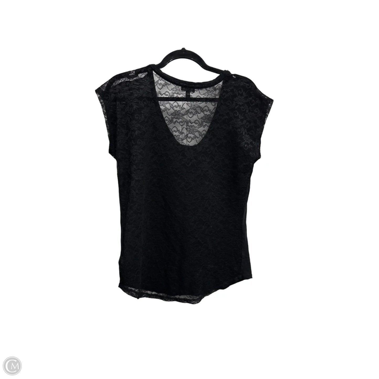 Top Short Sleeve By Express In Black, Size: M