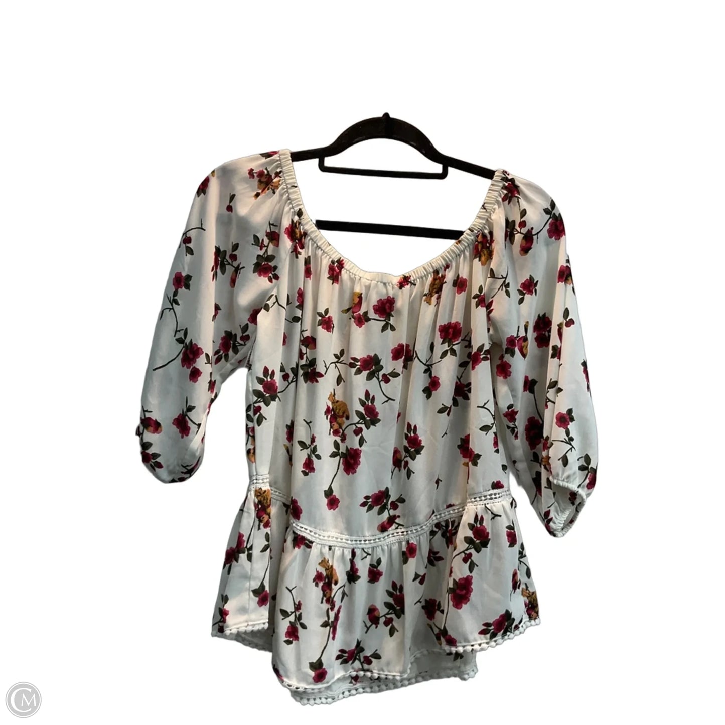 Blouse Long Sleeve By Clothes Mentor In Floral Print, Size: S