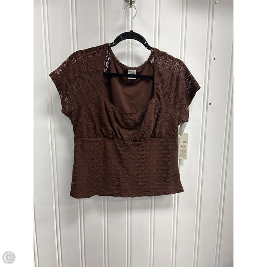 Top Short Sleeve By No Boundaries In Brown, Size: Xl