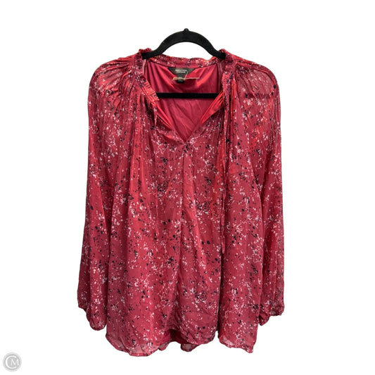 Top Long Sleeve By Simply Vera In Red, Size: Xxl