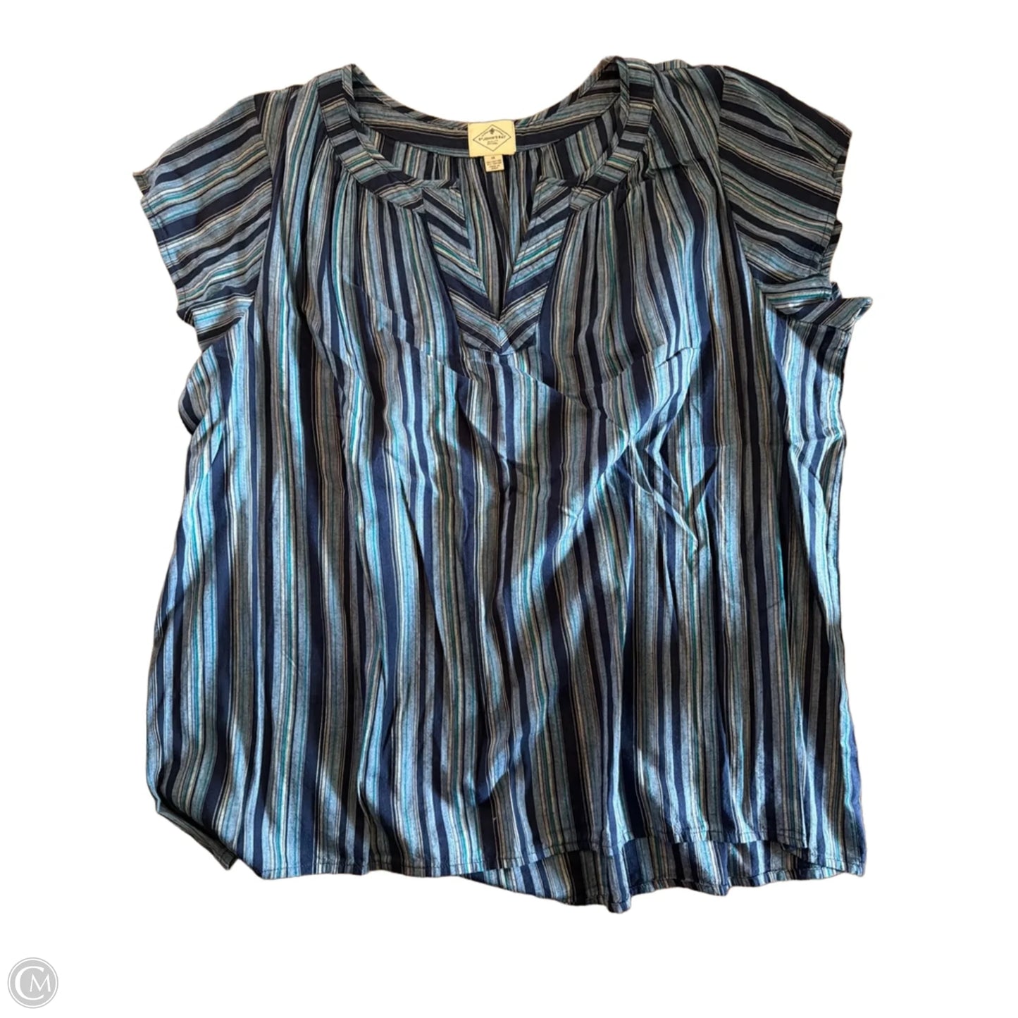 Top Short Sleeve By St Johns Bay In Navy, Size: 1x