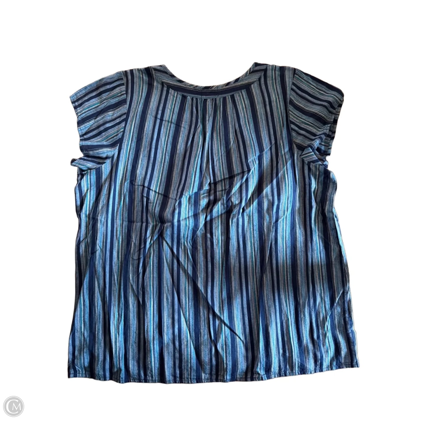 Top Short Sleeve By St Johns Bay In Navy, Size: 1x