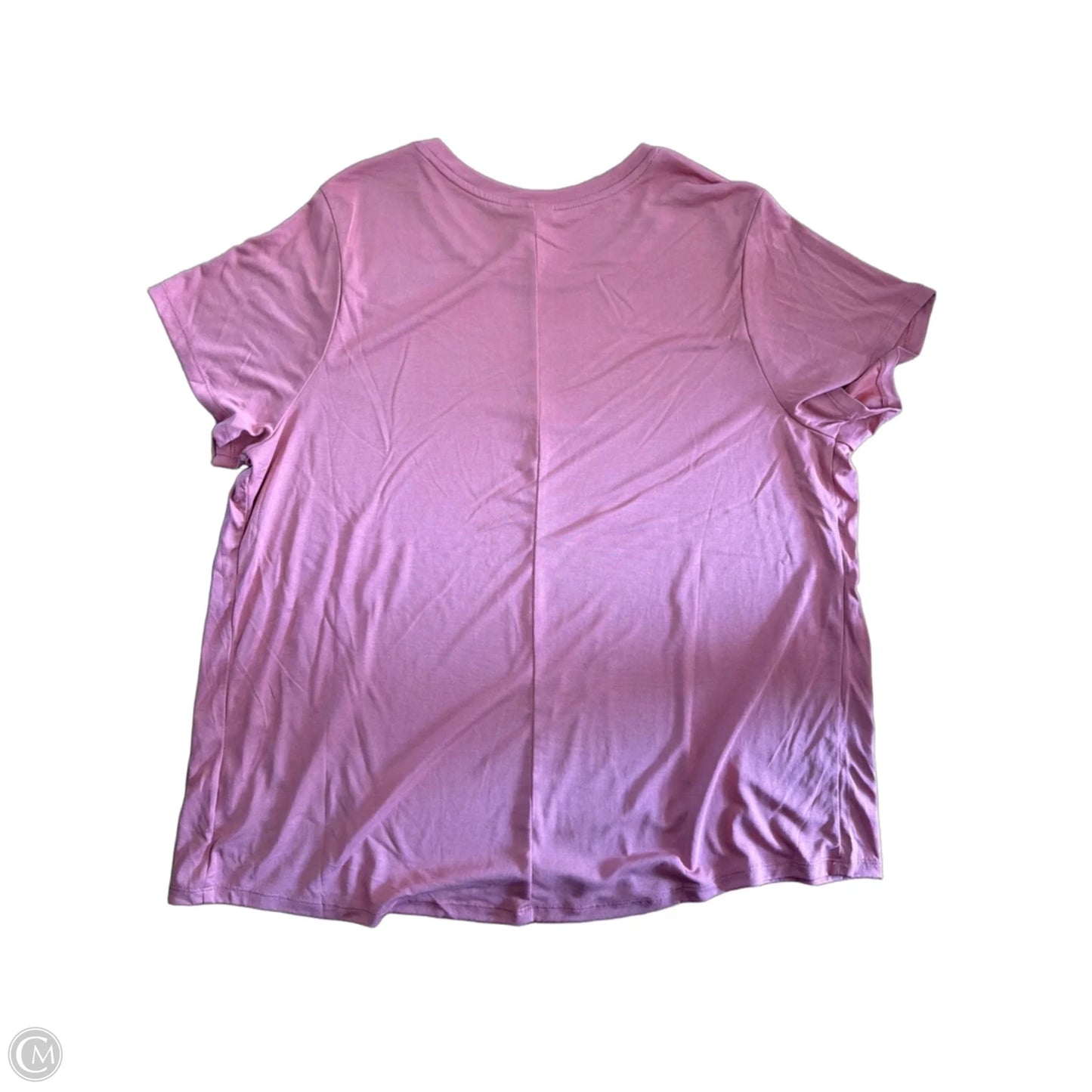 Top Short Sleeve By Ava & Viv In Pink, Size: 1x