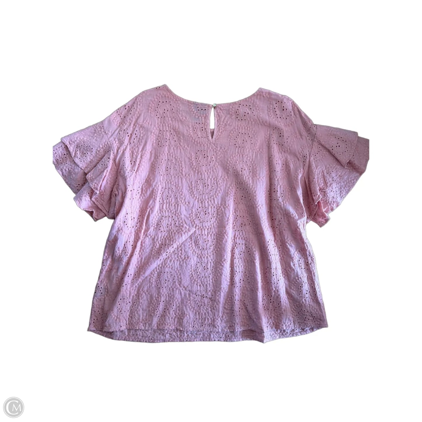 Top Short Sleeve By Liz Claiborne In Pink, Size: 1x