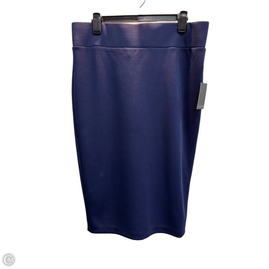 Skirt Midi By Eloquii In Navy, Size: 14