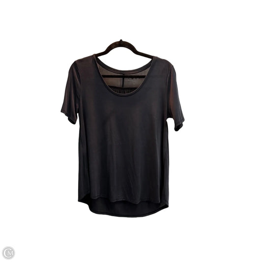 Top Short Sleeve By Loft In Grey, Size: S
