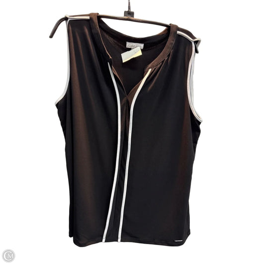 Top Sleeveless By Calvin Klein In Black, Size: L