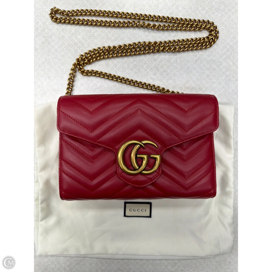 Crossbody Luxury Designer By Gucci, Size: Medium