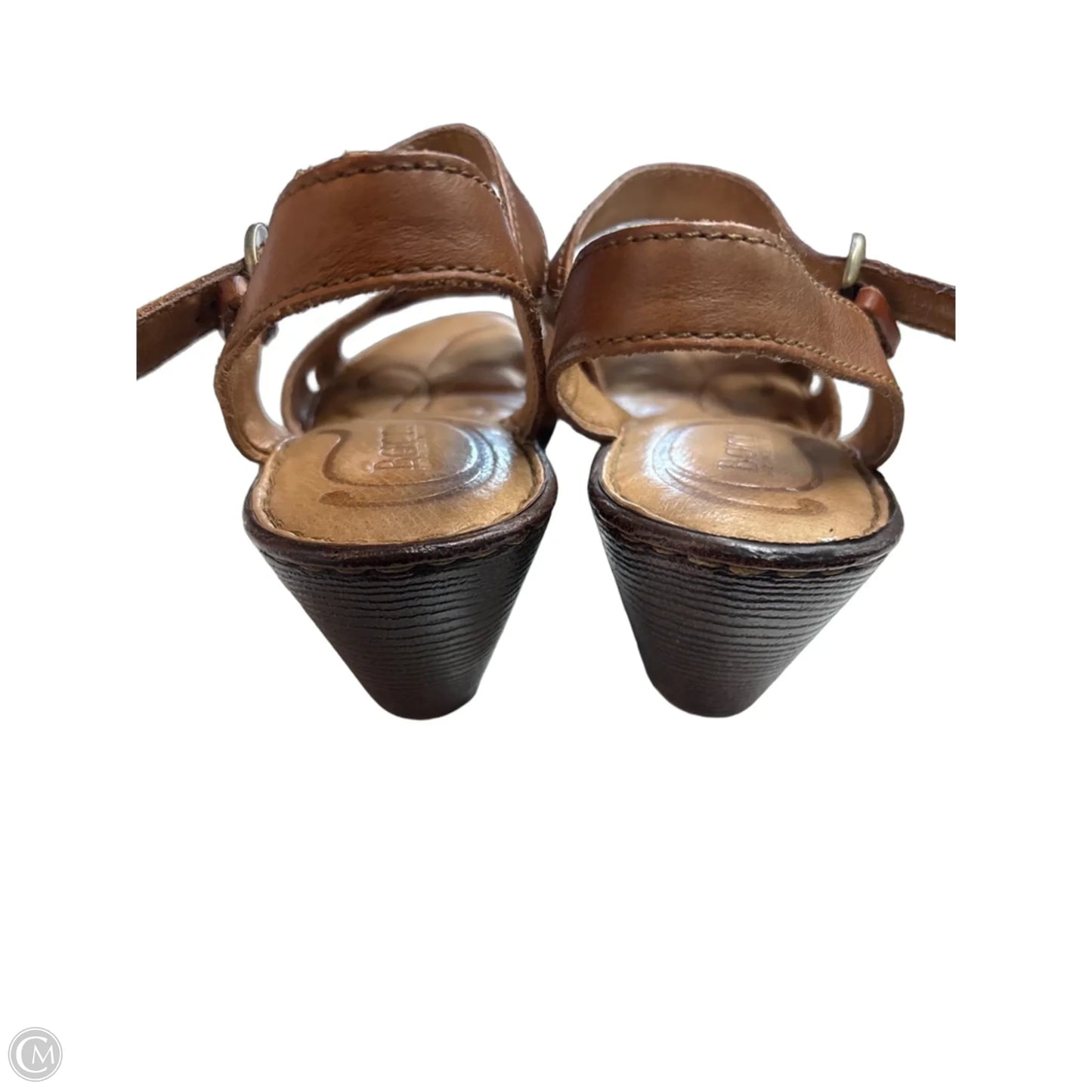 Sandals Heels Block By Born In Brown, Size: 10