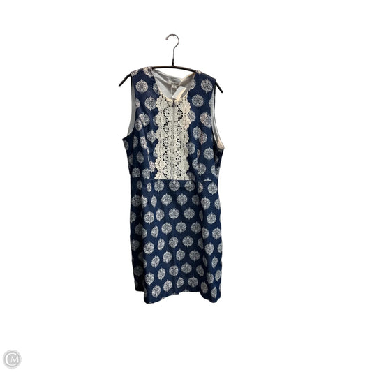 Dress Work By Simply Noelle In Blue & Cream, Size: L