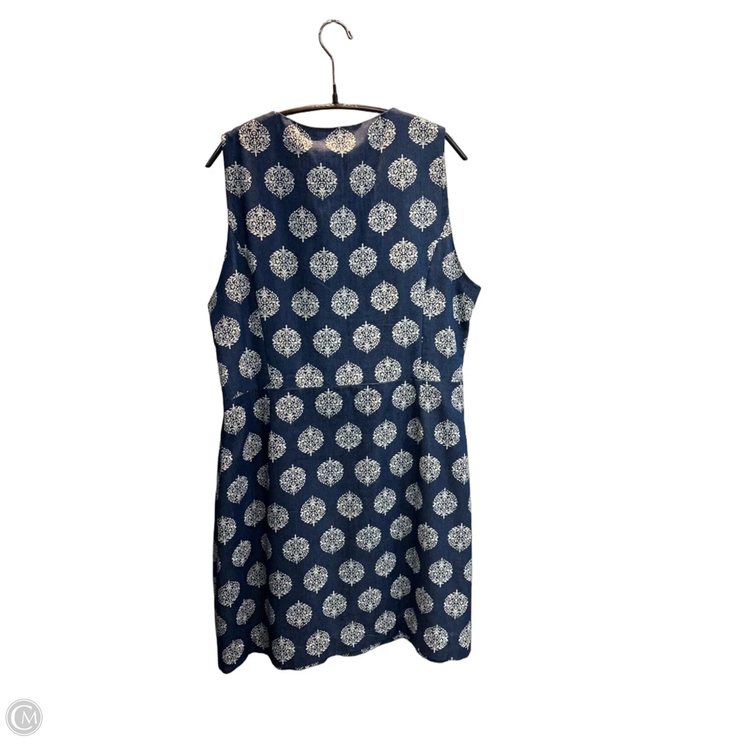 Dress Work By Simply Noelle In Blue & Cream, Size: L