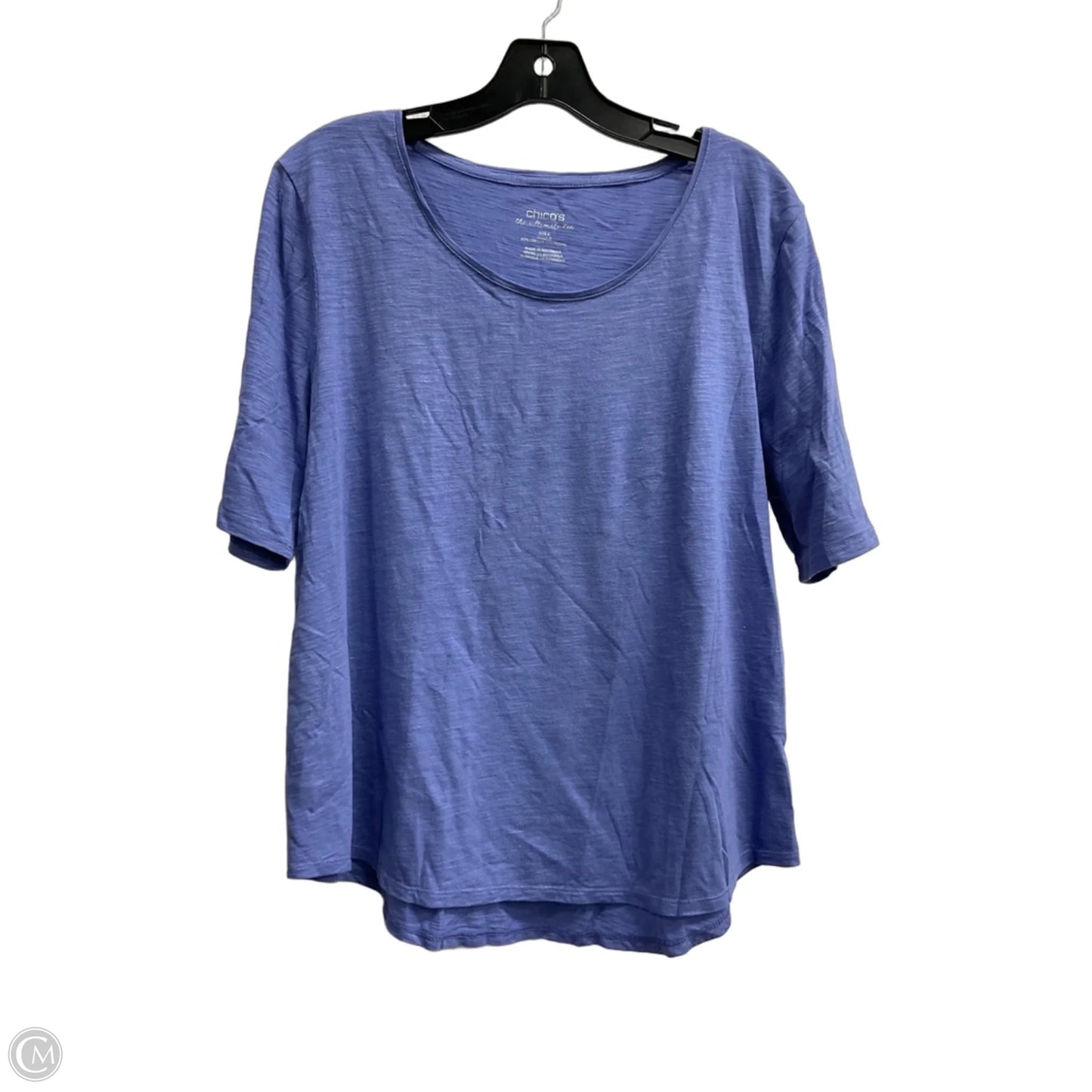 Top Short Sleeve Basic By Chicos In Blue, Size: L